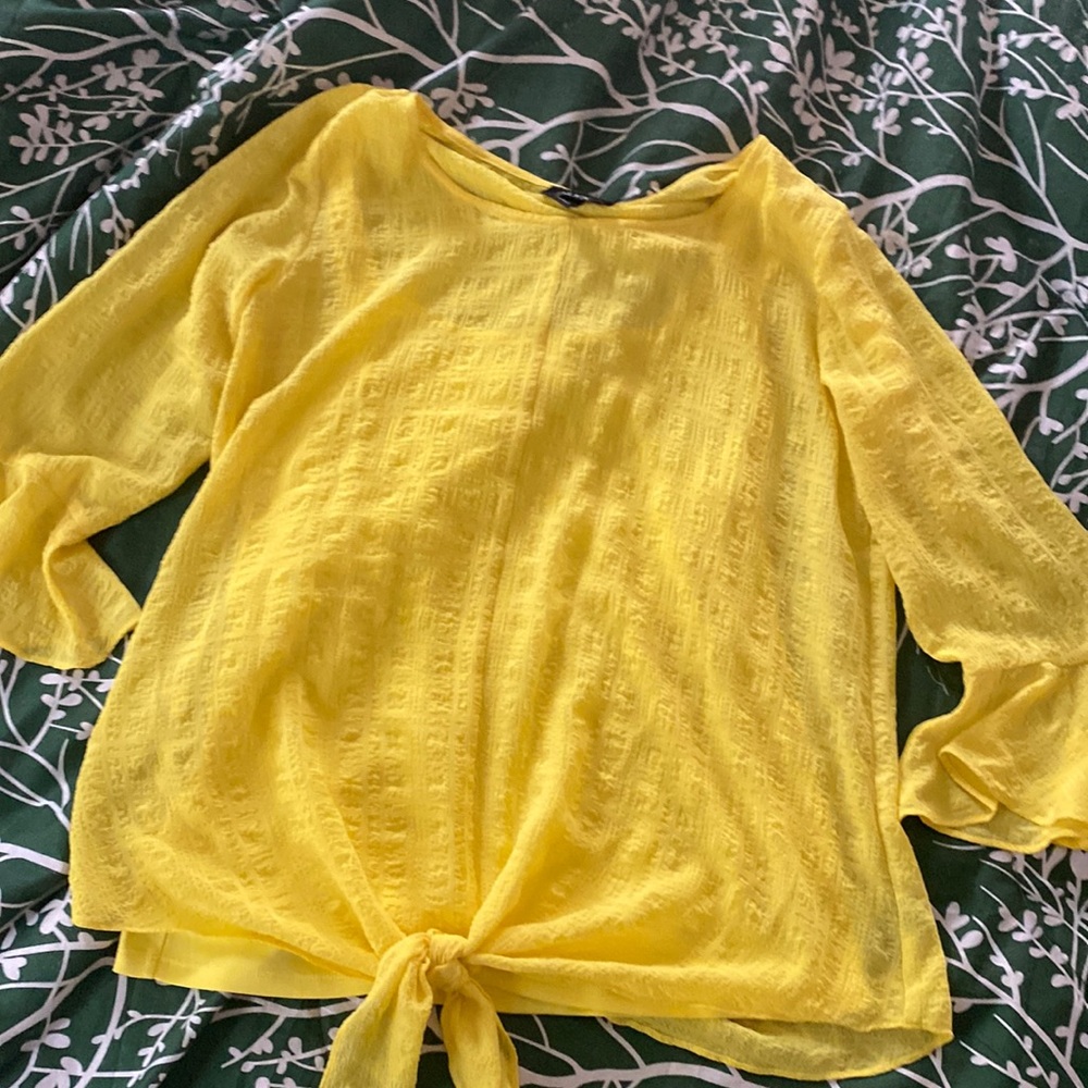 Yellow blouse with cami. Lightweight and soft.